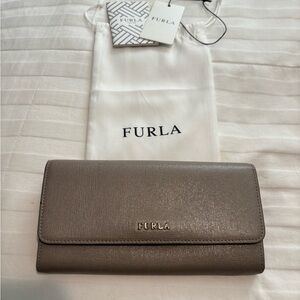 Furla Taupe Leather Wallet